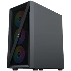 Xigmatek Blade EN40887 ATX/M-ATX/MINI ITX, USB3.0 X1, USB2.0 X2, HD AUDIO, Mehsed Grill Frontpanel & Left Tempered Glass, 4PCS X