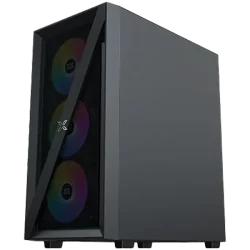 Xigmatek Blade EN40887 ATX/M-ATX/MINI ITX, USB3.0 X1, USB2.0 X2, HD AUDIO, Mehsed Grill Frontpanel & Left Tempered Glass, 4PCS X