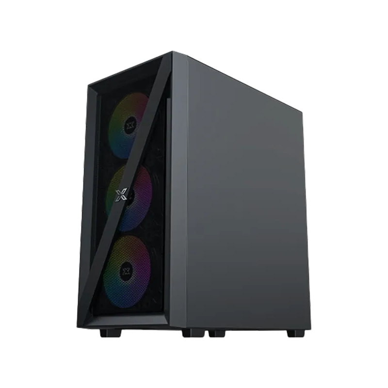 Xigmatek Blade EN40887 ATX/M-ATX/MINI ITX, USB3.0 X1, USB2.0 X2, HD AUDIO, Mehsed Grill Frontpanel & Left Tempered Glass, 4PCS X