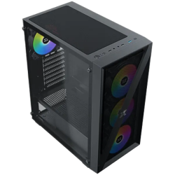 Xigmatek Blade EN40887 ATX/M-ATX/MINI ITX, USB3.0 X1, USB2.0 X2, HD AUDIO, Mehsed Grill Frontpanel & Left Tempered Glass, 4PCS X