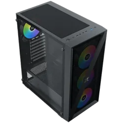 Xigmatek Blade EN40887 ATX/M-ATX/MINI ITX, USB3.0 X1, USB2.0 X2, HD AUDIO, Mehsed Grill Frontpanel & Left Tempered Glass, 4PCS X