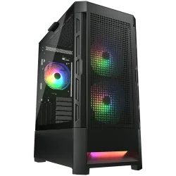COUGAR DUOFACE RGB PC Case, Mid Tower, Black - 1