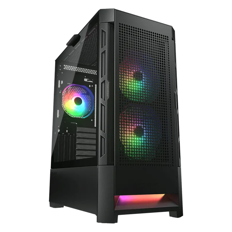 COUGAR DUOFACE RGB PC Case, Mid Tower, Black - 1