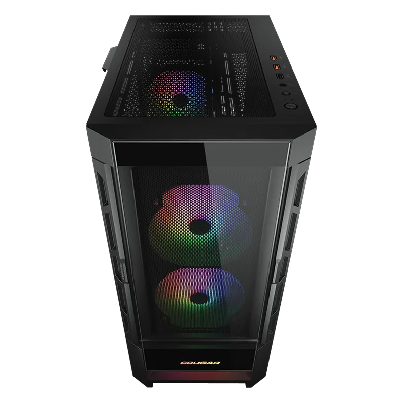 COUGAR DUOFACE RGB PC Case, Mid Tower, Black - 1