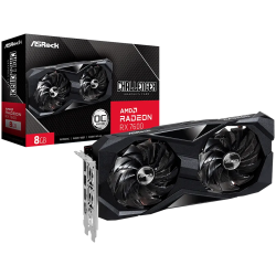 ASROCK Video Card AMD Radeon RX-7600 Challenger 8GB GDDR6 128bit, 2695 MHz / 18Gbps, 3x DP 2.1, 1x HDMI, 2 fan, 2 slot - 1