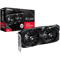 ASROCK Video Card AMD Radeon RX-7600 Challenger 8GB GDDR6 128bit, 2695 MHz / 18Gbps, 3x DP 2.1, 1x HDMI, 2 fan, 2 slot - 1