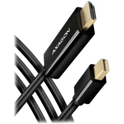 AXAGON RVDM-HI14C2 Mini DP HDMI 1.4 cable 1.8m 4K/30Hz - 1