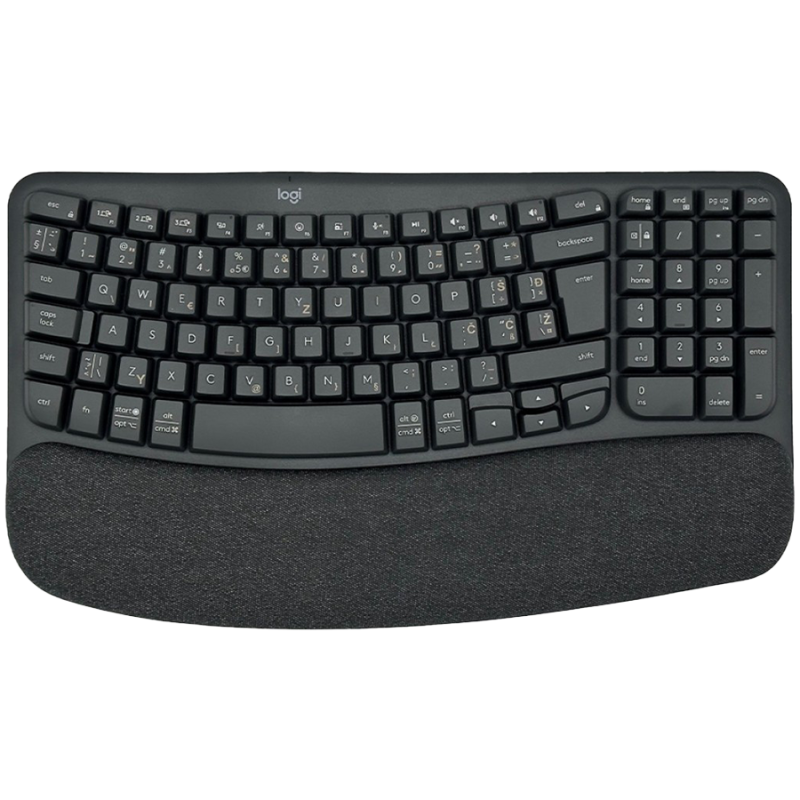 LOGITECH Wave Bluetooth ergonomic keyboard - GRAPHITE - US INT'L - 1