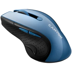 CANYON 2.4Ghz wireless mouse, optical tracking - blue LED, 6 buttons, DPI 1000/1200/1600, Blue Gray pearl glossy - 6