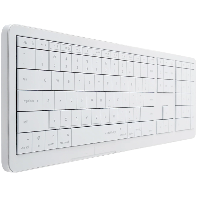 CLEVETURA CLVX 1 Touch-On-Keys AI Wireless Keyboard, ANSI US Mac layout, Scissor Switches, Aluminum Chassis, Interactive RGB, Ma