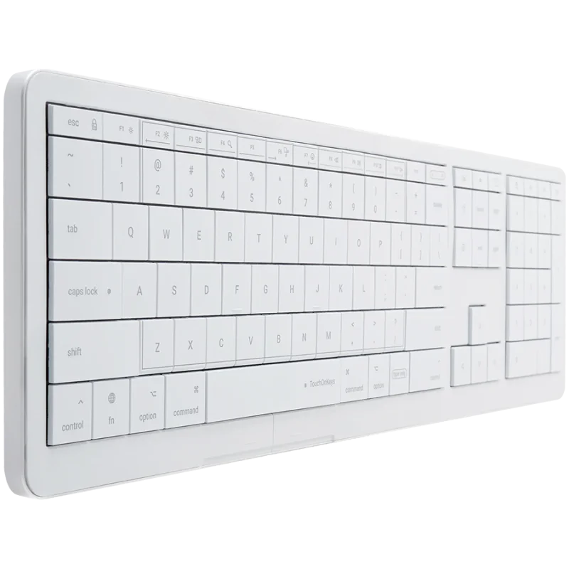 CLEVETURA CLVX 1 Touch-On-Keys AI Wireless Keyboard, ANSI US Mac layout, Scissor Switches, Aluminum Chassis, Interactive RGB, Ma