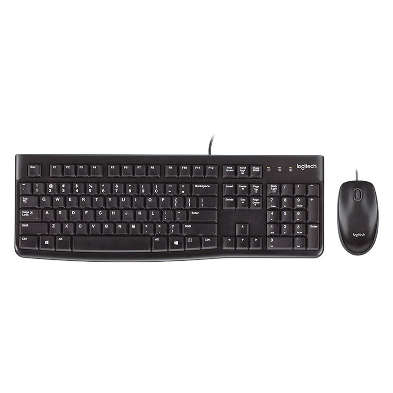 LOGITECH MK120 Corded Combo - BLACK - USB - US INT'L - EER - 1
