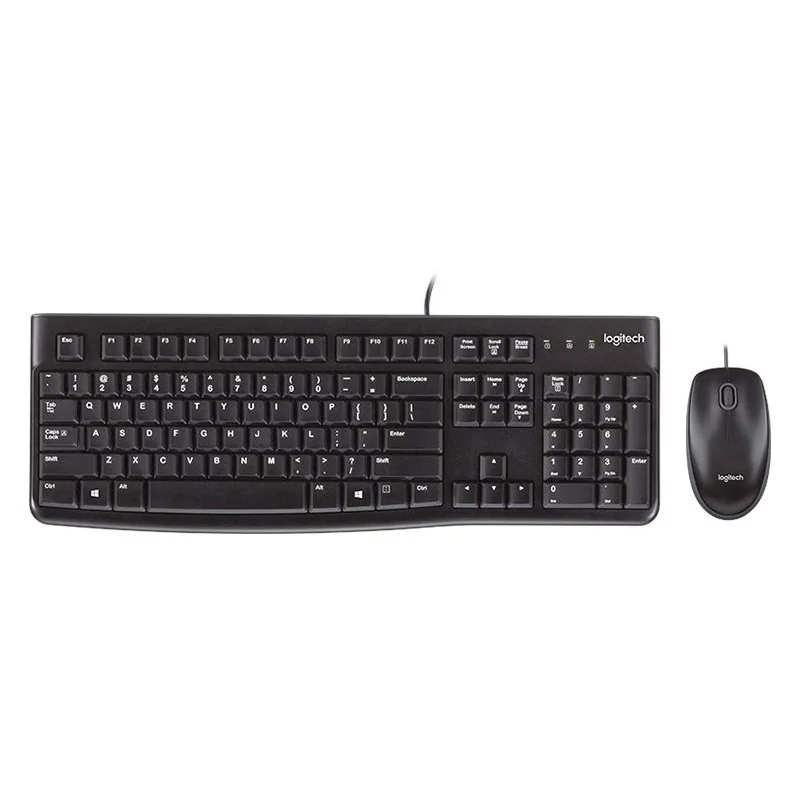 LOGITECH MK120 Corded Combo - BLACK - USB - US INT'L - EER - 1