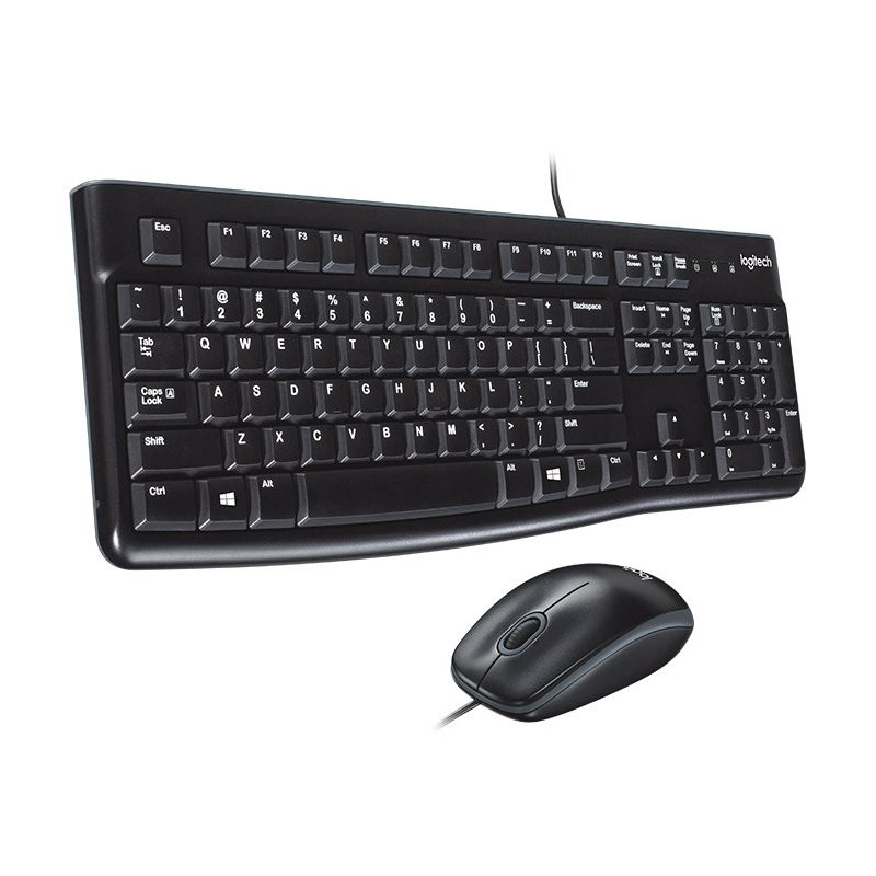 LOGITECH MK120 Corded Combo - BLACK - USB - US INT'L - EER - 1