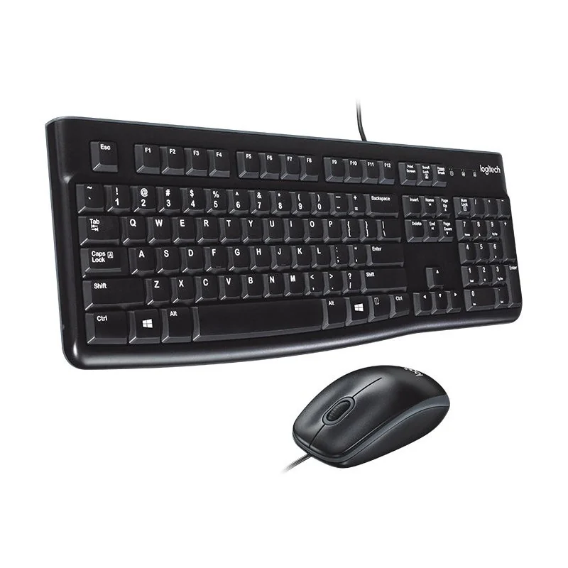 LOGITECH MK120 Corded Combo - BLACK - USB - US INT'L - EER - 1