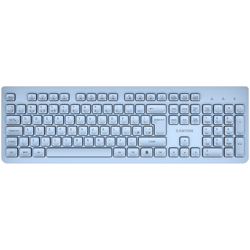 CANYON keyboard HKB-W01 UK/US AAA Wireless Blue - 1