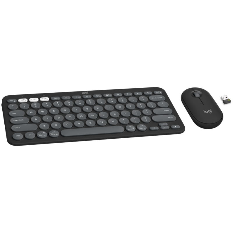 LOGITECH Pebble 2 Bluetooth Keyboard Combo - TONAL GRAPHITE - US INT'L - 1