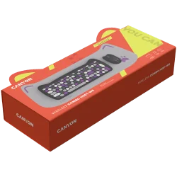 CANYON HSET-W6 EN Keyboard+Mouse Kitty Edition AAA+АА Wireless Violet - 12
