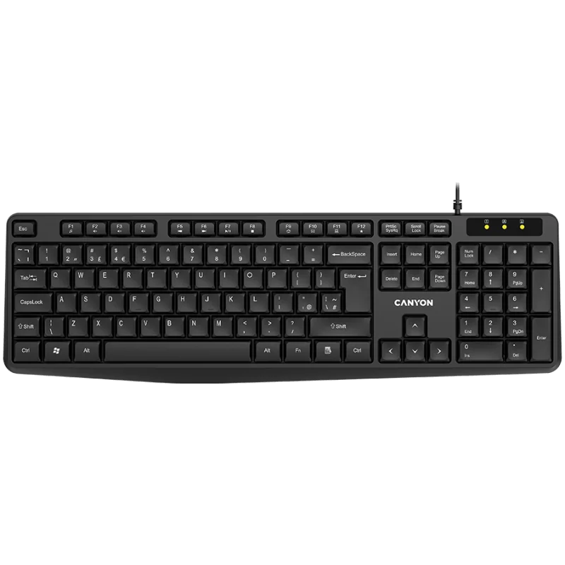 CANYON keyboard KB-1 EN/BG Wired Black - 1