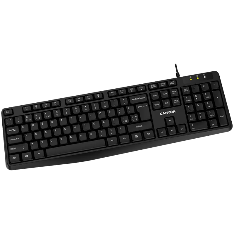 CANYON keyboard KB-1 EN/BG Wired Black - 1