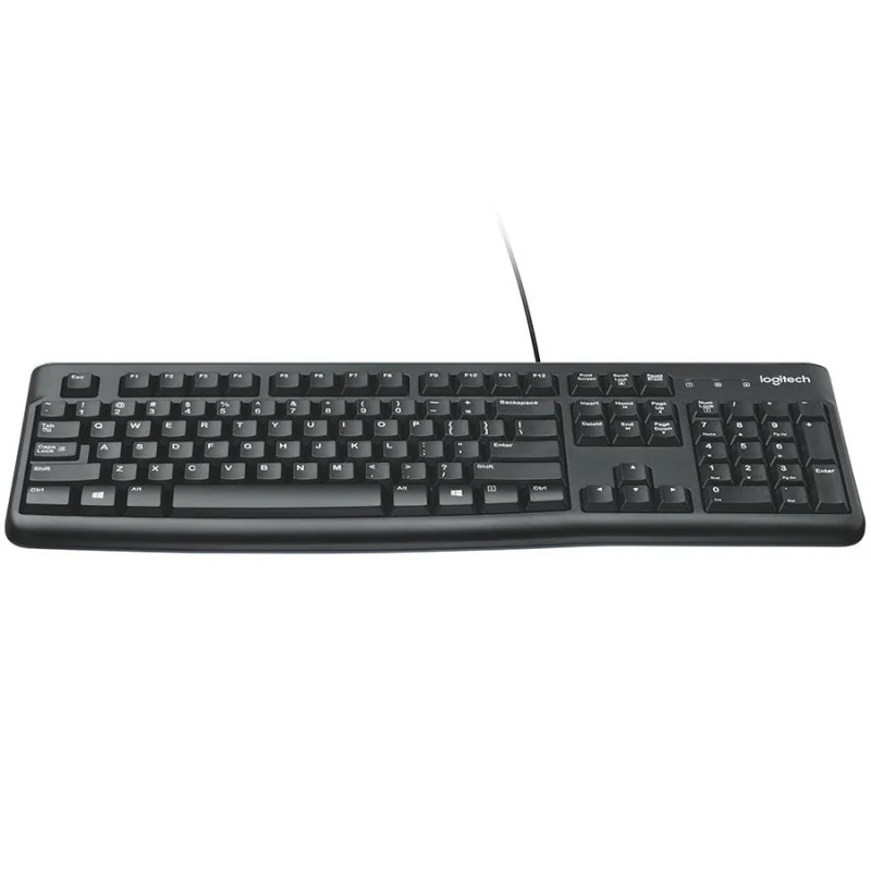 LOGITECH K120 Corded Keyboard - BLACK - USB - US INT'L - B2B - 1