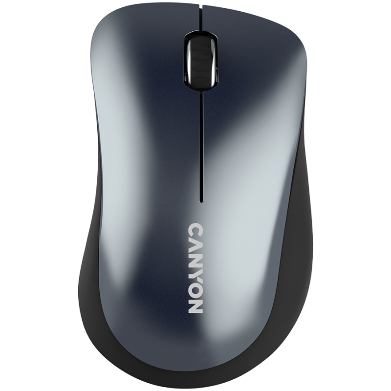 CANYON MW-11, 2.4 GHz Wireless mouse,with 3 buttons, DPI 1200, Battery:AAA*2pcs,Black,67*109*38mm,0.063kg - 1