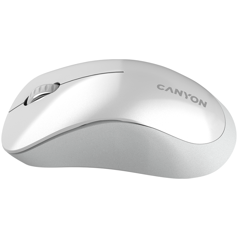 CANYON MW-11, 2.4 GHz Wireless mouse ,with 3 buttons, DPI 1200, Battery:AAA*2pcs ,pearl white grey67*109*38mm 0.063kg - 1