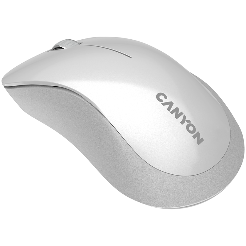 CANYON MW-11, 2.4 GHz Wireless mouse ,with 3 buttons, DPI 1200, Battery:AAA*2pcs ,pearl white grey67*109*38mm 0.063kg - 1