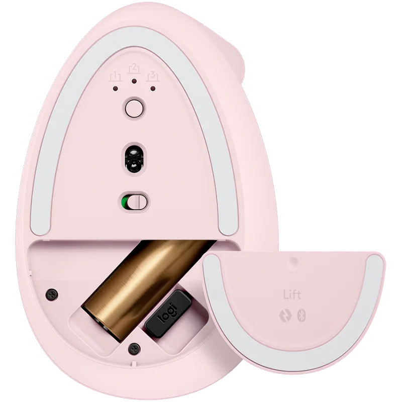 LOGITECH Lift Bluetooth Vertical Ergonomic Mouse - ROSE/DARK ROSE - 1