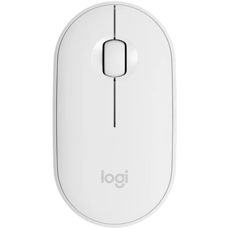 LOGITECH M350S Pebble 2 Bluetooth Mouse - TONAL WHITE - 1