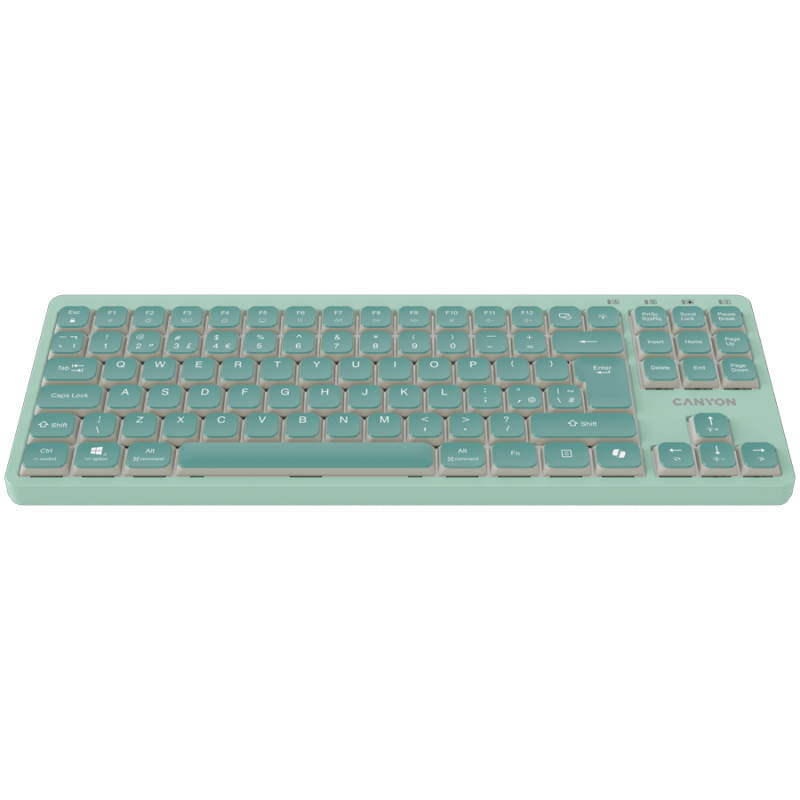 CANYON Keyboard OnType 10 Low Profile EN Wired Green - 1