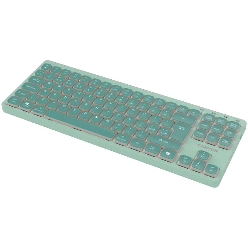 CANYON Keyboard OnType 10 Low Profile EN Wired Green - 1