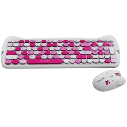 CANYON HSET-W6 EN Keyboard+Mouse Kitty Edition AAA+АА Wireless Pink - 9