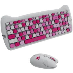 CANYON HSET-W6 EN Keyboard+Mouse Kitty Edition AAA+АА Wireless Pink - 10