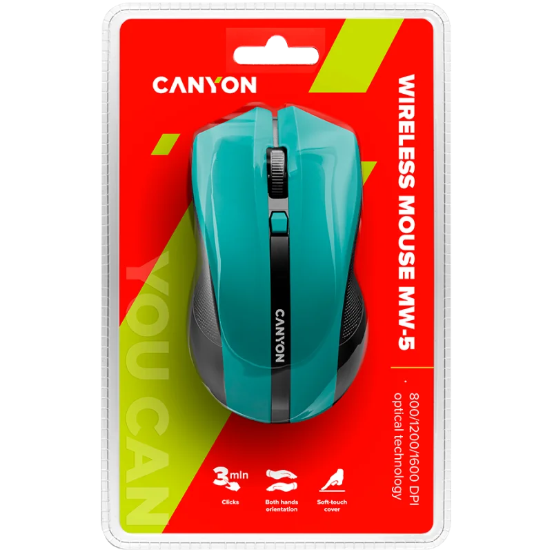 CANYON mouse MW-5 Wireless Green - 1