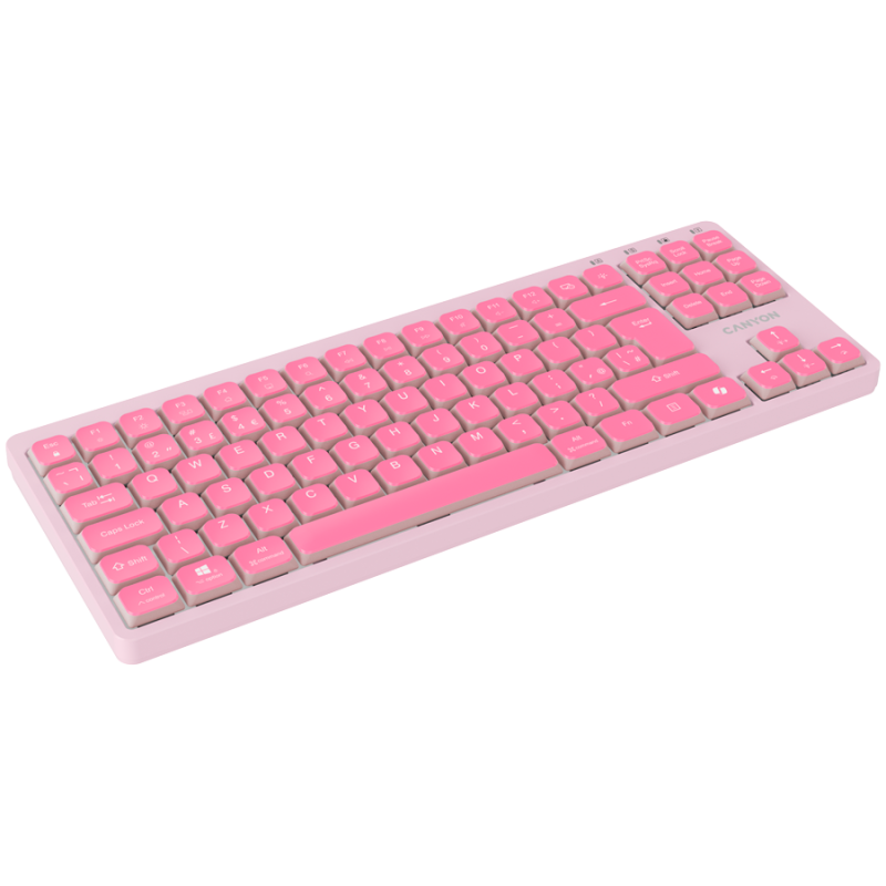 CANYON Keyboard OnType 10 Low Profile EN Wired Pink - 1