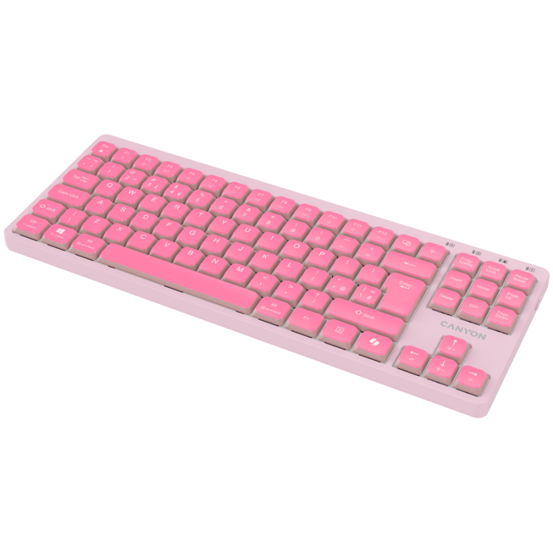 CANYON Keyboard OnType 10 Low Profile EN Wired Pink - 1