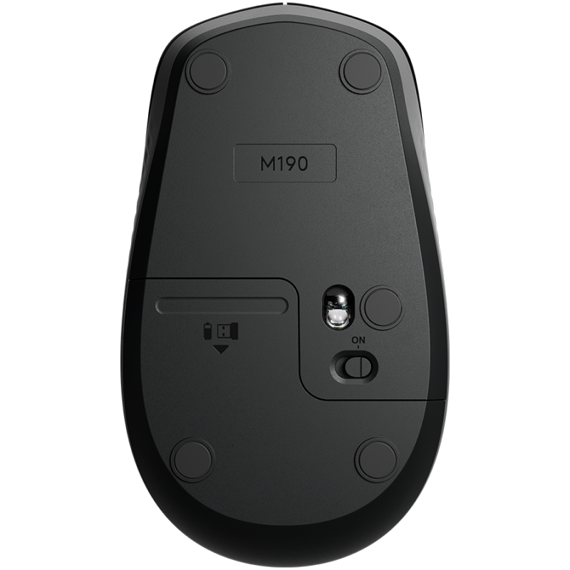 LOGITECH M190 Wireless Mouse - MID GREY - 1