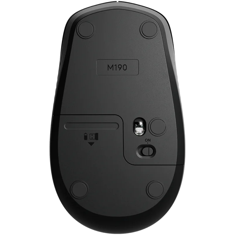 LOGITECH M190 Wireless Mouse - MID GREY - 1