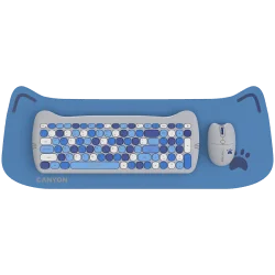 CANYON HSET-W6 EN Keyboard+Mouse Kitty Edition AAA+АА Wireless Blue - 7