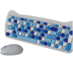 CANYON HSET-W6 EN Keyboard+Mouse Kitty Edition AAA+АА Wireless Blue - 9