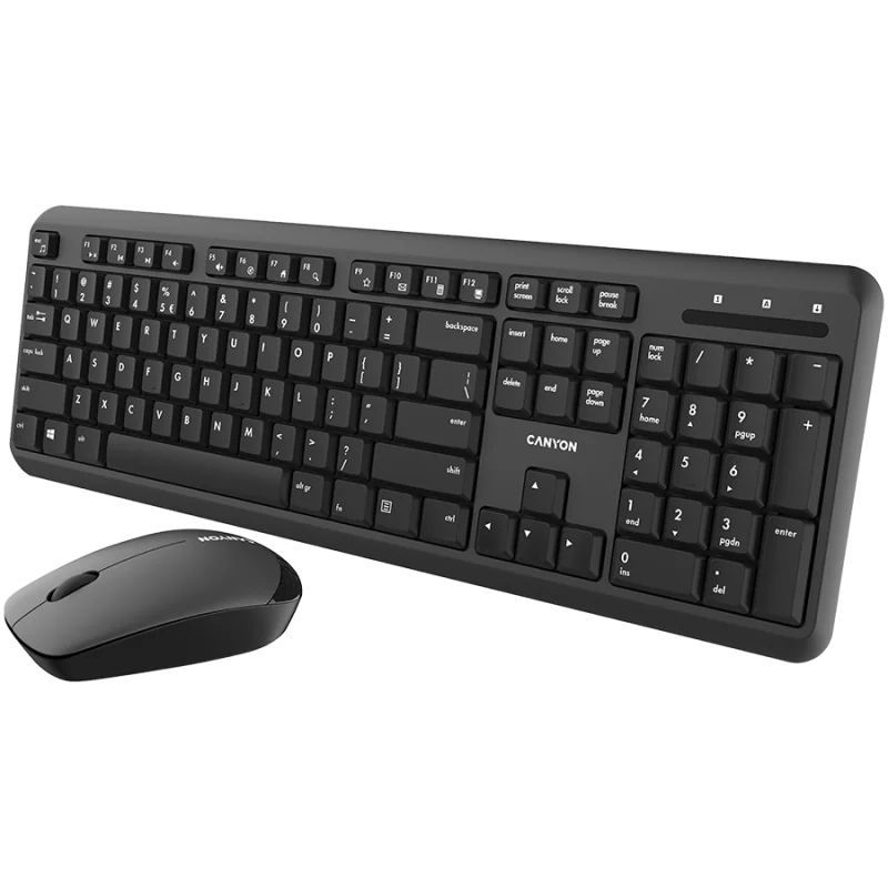 CANYON SET-W20 EN/BG Keyboard+Mouse Velvet Wireless Black - 1