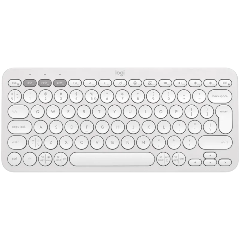 LOGITECH K380S Multi-Device Bluetooth Keyboard - TONAL WHITE - US INT'L - 1
