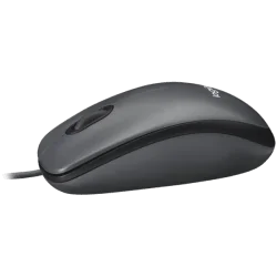 LOGITECH M100 Corded Mouse - BLACK - USB - 5