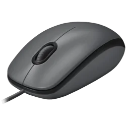 LOGITECH M100 Corded Mouse - BLACK - USB - 6
