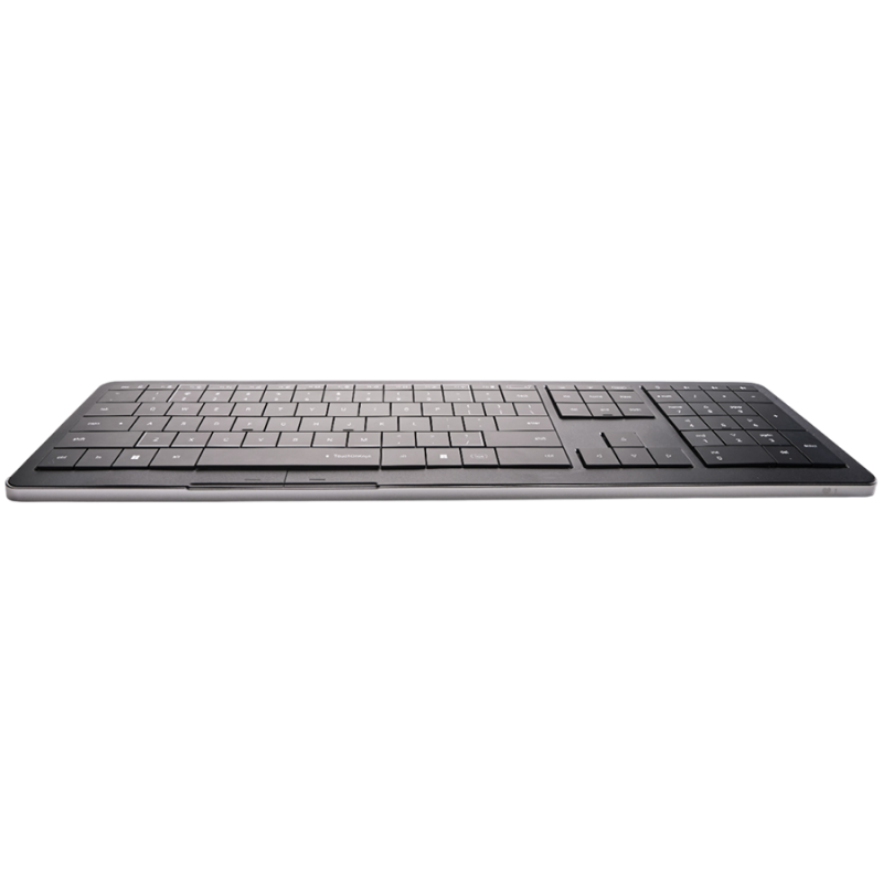 CLEVETURA CLVX 1 Touch-On-Keys AI Wireless Keyboard, ANSI US Windows Layout, Scissor Switches, Aluminum Chassis, Interactive RGB