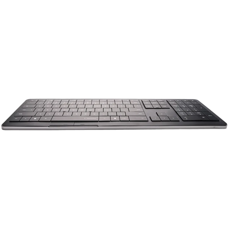 CLEVETURA CLVX 1 Touch-On-Keys AI Wireless Keyboard, ANSI US Windows Layout, Scissor Switches, Aluminum Chassis, Interactive RGB