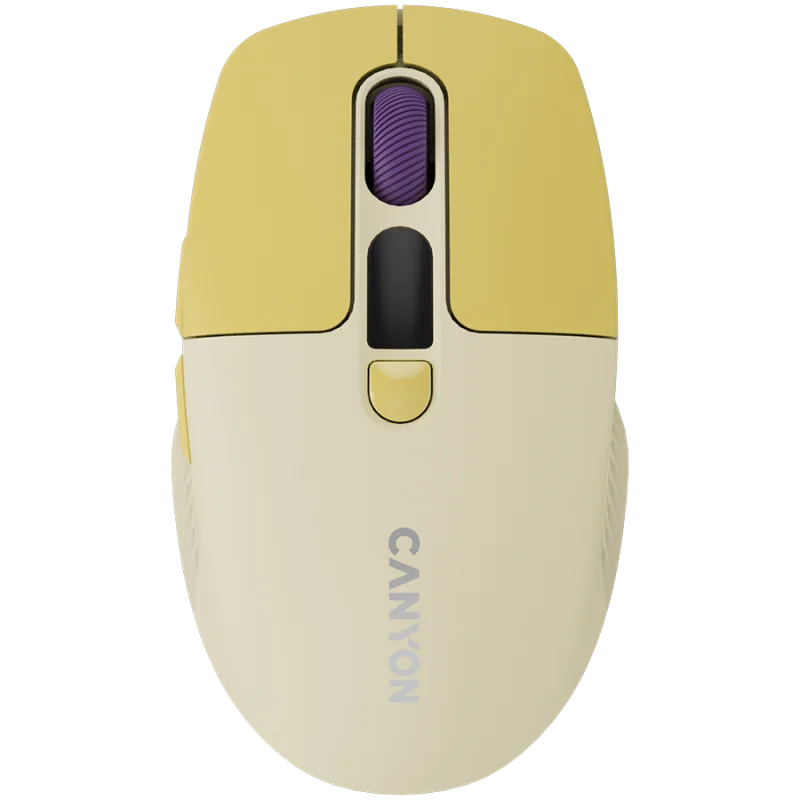 CANYON mouse MW-26 LCD Silent Dual Mode Wireless Yellow - 1