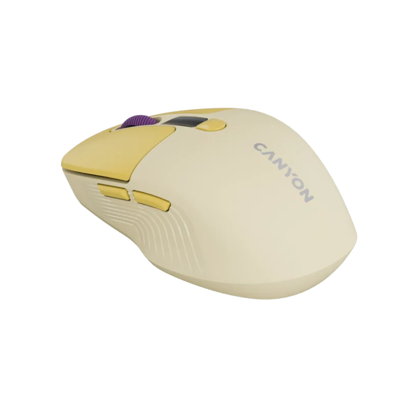 CANYON mouse MW-26 LCD Silent Dual Mode Wireless Yellow - 1