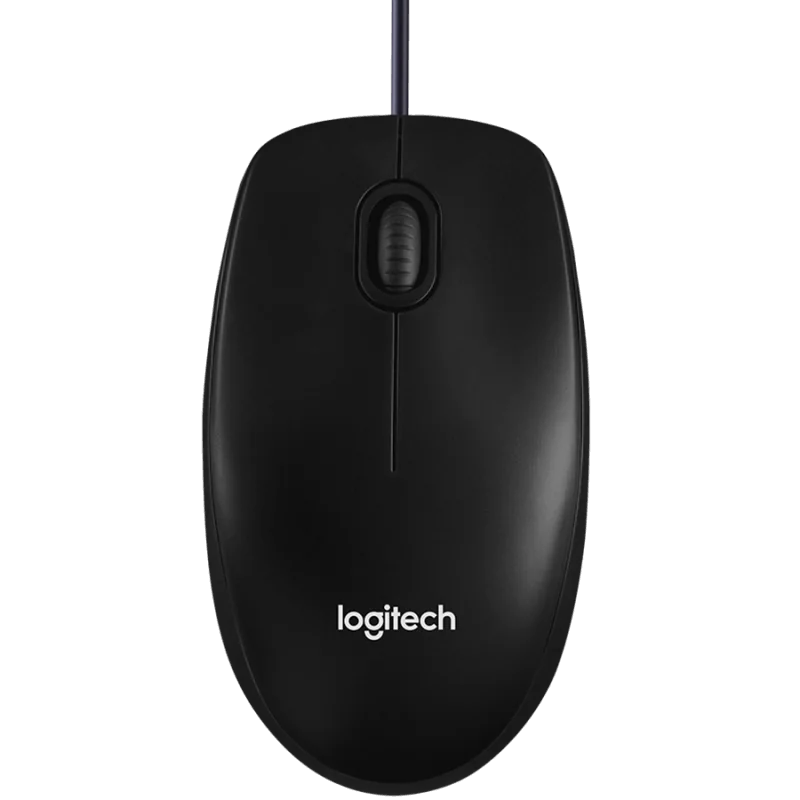 LOGITECH B100 Corded Mouse - BLACK - USB - B2B - 1